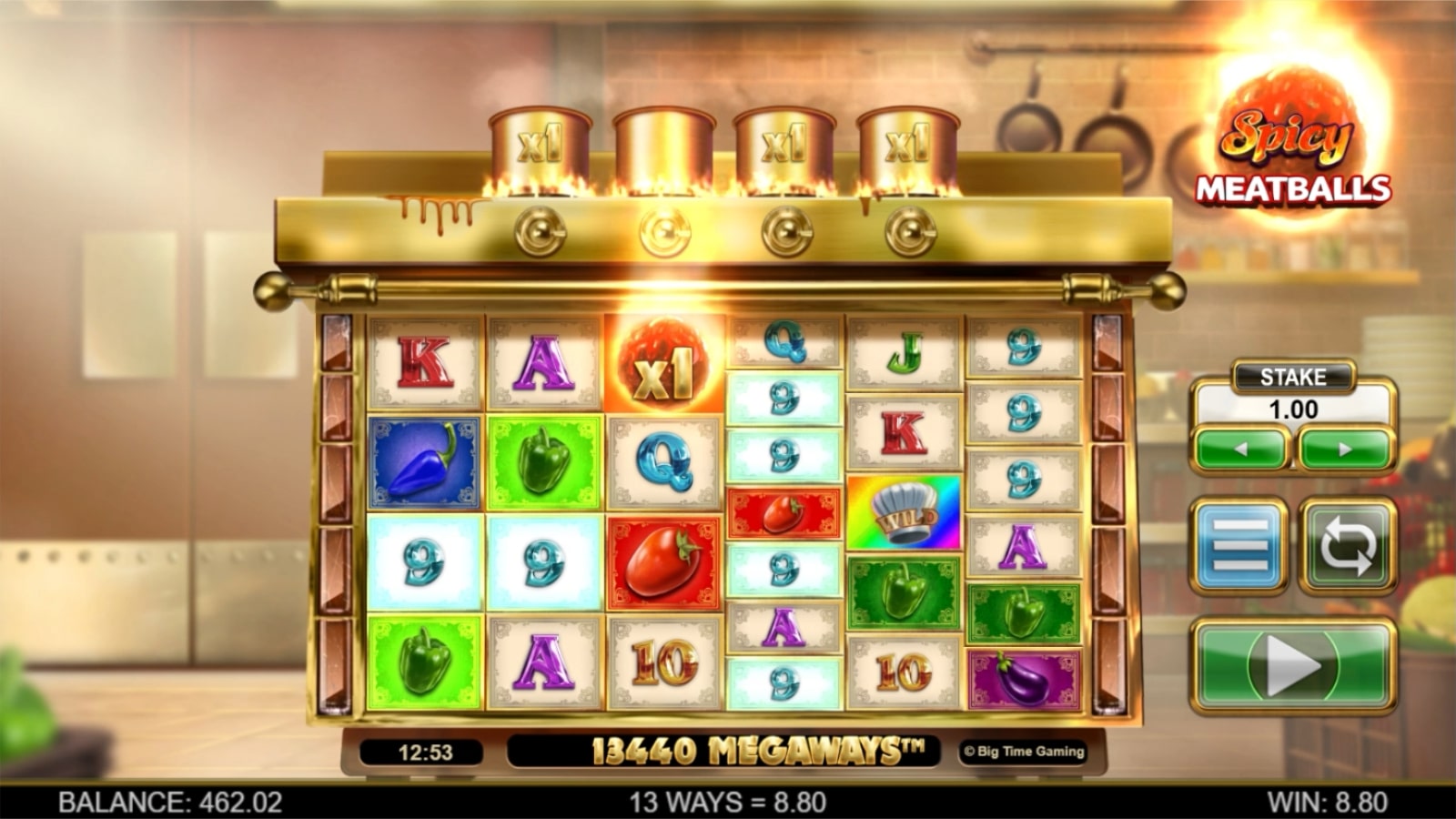 “Spicy Meatballs Megaways” online slot fra Big Time Gaming